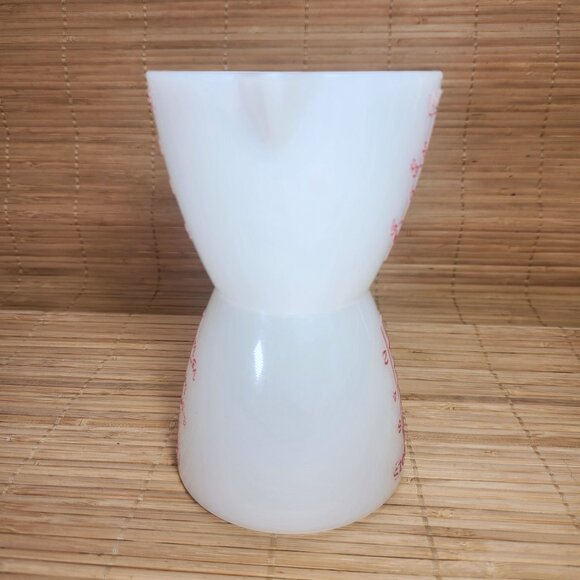 Tupperware Wet Dry Double Measuring Cup 8 oz. Hourglass 2-Sided Vintage 70s - Picture 2 of 6